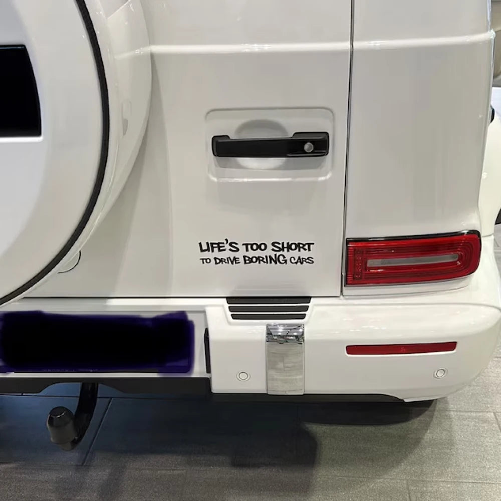 Life Is Too Short To Drive Boring Cars Funny Bumper Sticker Vinyl Decal Accessories