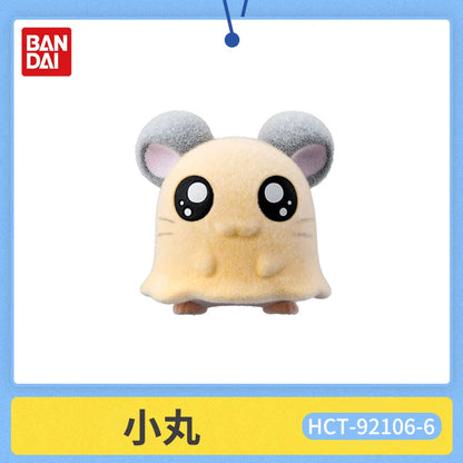 Bandai Genuine Hamtaro Hamster Collection Ornaments Anime Figure Model Kawaii Doll 6pcs Desktop Decoration Collection Toys Gifts
