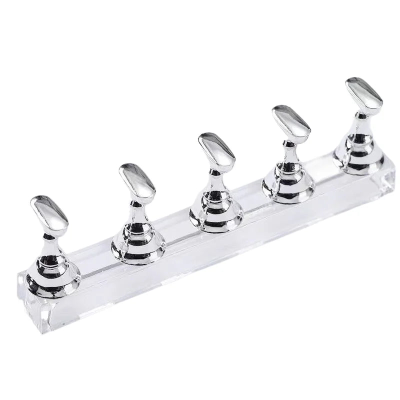 New! For Magnetic Nail Holder Practice Display Stand Gold Silver Rose-Golden Showing Shelf Gel Polish Display Stand Tools