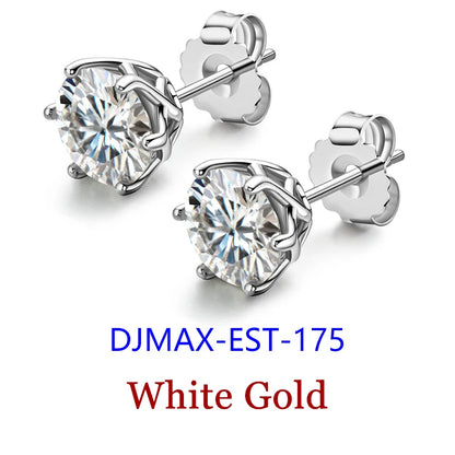 Premium 0.5-2ct Moissanite Diamond Stud Earrings for Women Orginal 925 Sterling Silver Screw Back Women Moissanite Earring 2026