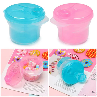 3 Doses Formula Container of Baby Milk Powder Dispenser Snack Pot Storage