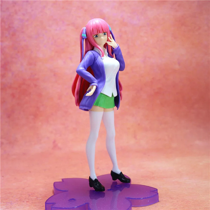 18CM The Quintessential Quintuplets Ichika Nino Miku Yotsuba Itsuki JK Uniform PVC Action Figure Collectible Model Surprise Gift