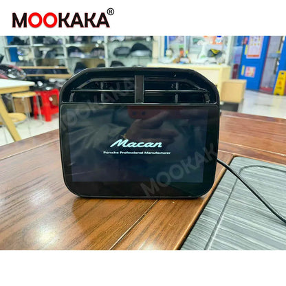 Car Rear LCD Air Conditioning Screen For Porsche Macan 2013-2025 Android Auto Carplay Co-pilot Passenger Entertainment Display
