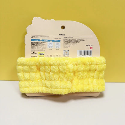 Licensed Minions Vs Big Monster 3D Plush Hair Band Soft Fluffy Washing Face Headband Cute Cartoon Hair Accessory