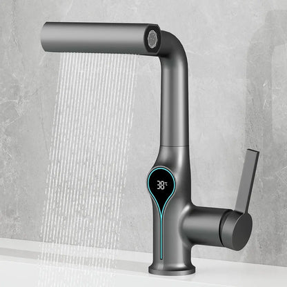 Multi Functional Waterfall Basin Faucet 4 Mode Mixer Tap Pull Out Nozzle Bathroom & kitchen Faucet Smart LED Display Sink Faucet