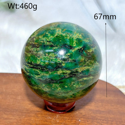 Healing Natural Crystal Emerald Sphere High Quality Polished Ball Gemstones Mineral Home Decorations Ornament Room Decor Gift