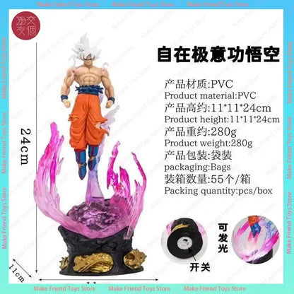 Action Toy Figures Dragon Ball Son Goku Light Lamp Model Kakarotto Kamehameha Wave Magnetic Ornament  Action Figure mood lamp