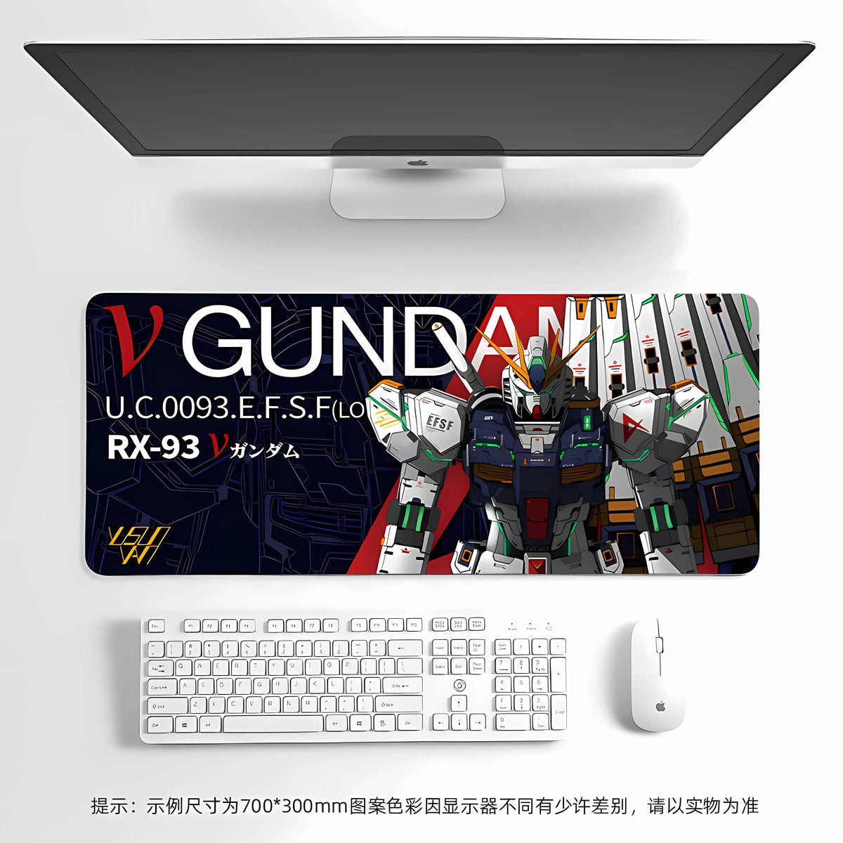 New Cartoon Anime Gundam Leather Mouse Pad Extra Large Anime Game Anti-Slip Mouse Pad Office Dormitory Computer Pad HD Desk Mat