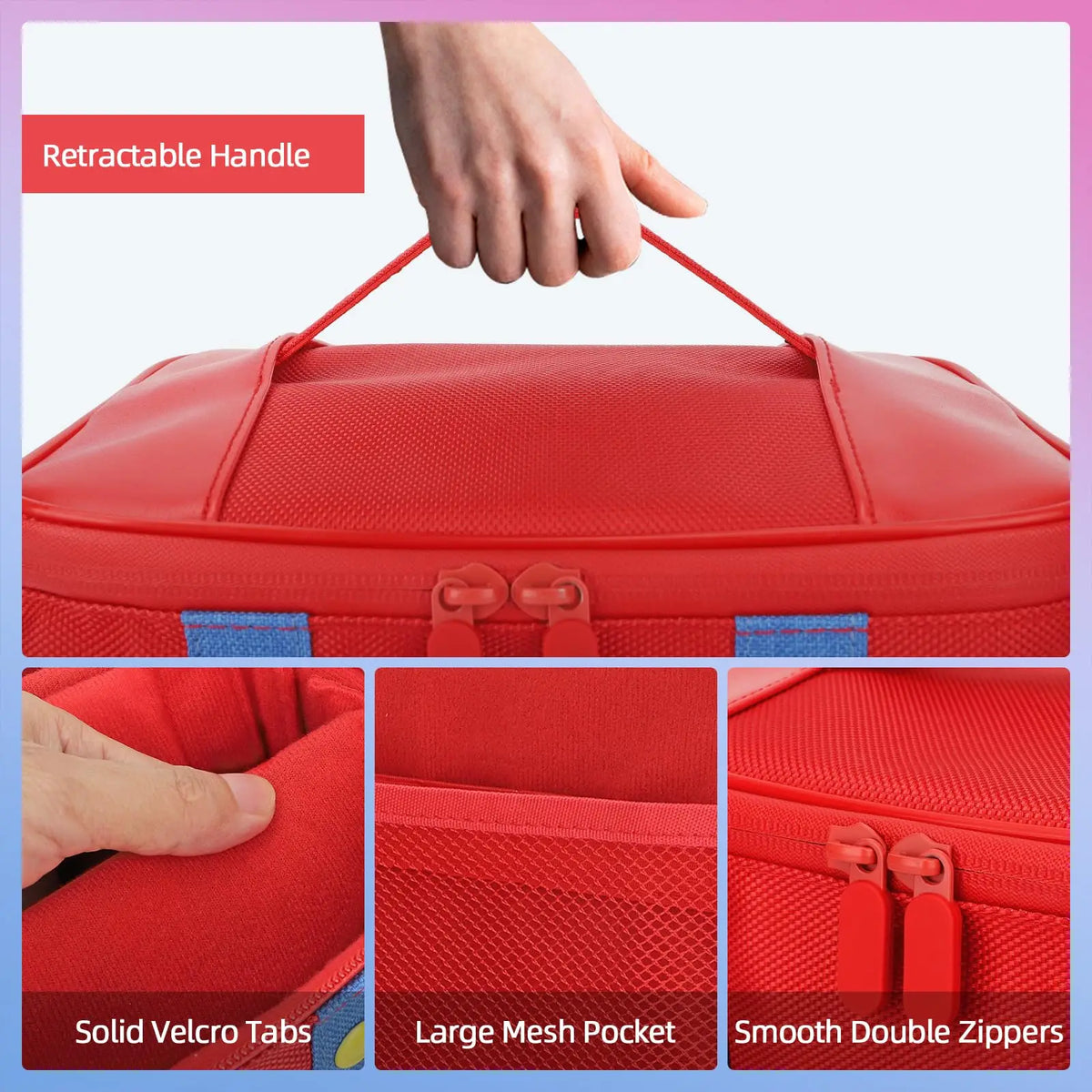 Cute Switch Carry Case for Nintendo Switch 2 /Lite/OLED, Portable Soft Shell Waterproof Protective Storage Travel Carrying Case