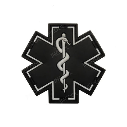 PVC Medic PARAMEDIC Skull Patches Decorative Patches Strip Combat Rubber Chevron IR Reflective Appliqued