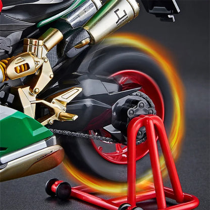 Key Start 1:9 1199 Panigale Alloy Sports Motorcycle Model Diecast Track Racing Motorcycle Model With Spray Sound Light Kids Toys