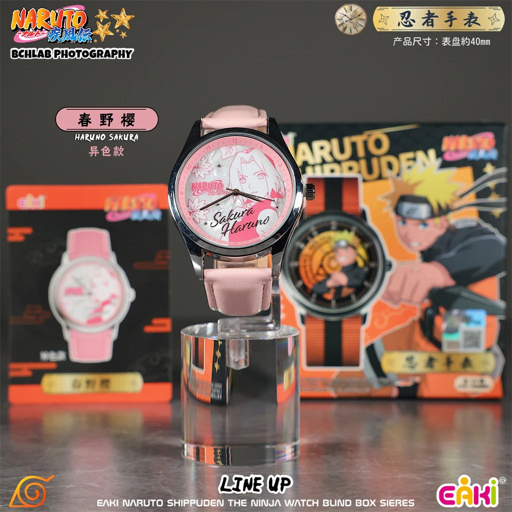 EAKI Hot Original In Stock Naruto Shippuden Kakashi Sasuke Madara Watch Blind Box Anime Figure Trendy Watch Toys Boys Gifts