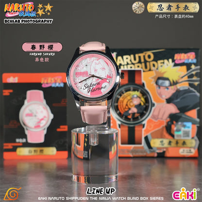 EAKI Hot Original In Stock Naruto Shippuden Kakashi Sasuke Madara Watch Blind Box Anime Figure Trendy Watch Toys Boys Gifts