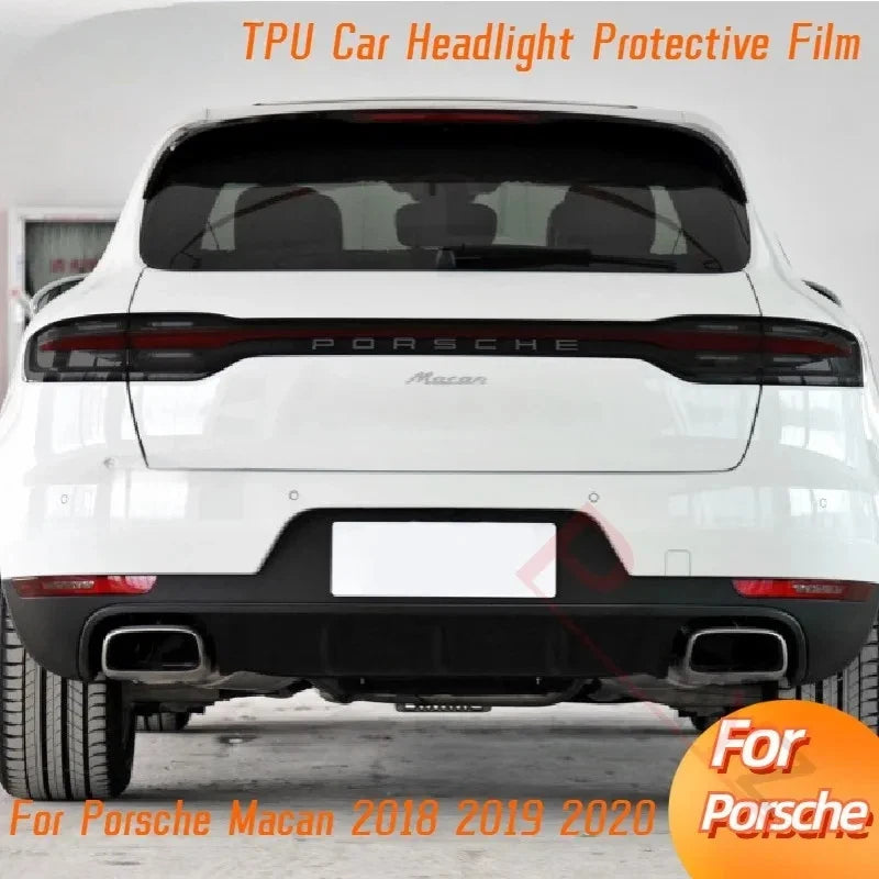 For Porsche Macan 2018 2019 2020 Car Headlight Taillight Protection Tint Film Smoke Black Transparent TPU Protective Sticker