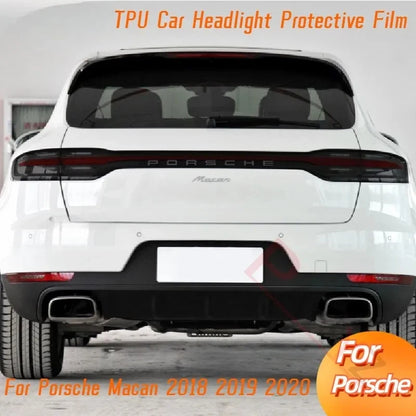 For Porsche Macan 2018 2019 2020 Car Headlight Taillight Protection Tint Film Smoke Black Transparent TPU Protective Sticker