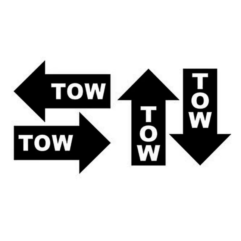 Funny Car Sticker TOW Hook Arrow JDM Vinyl Automobiles Accessories Reflective Waterproof Decal Red/Black/Silver,14cm*7cm