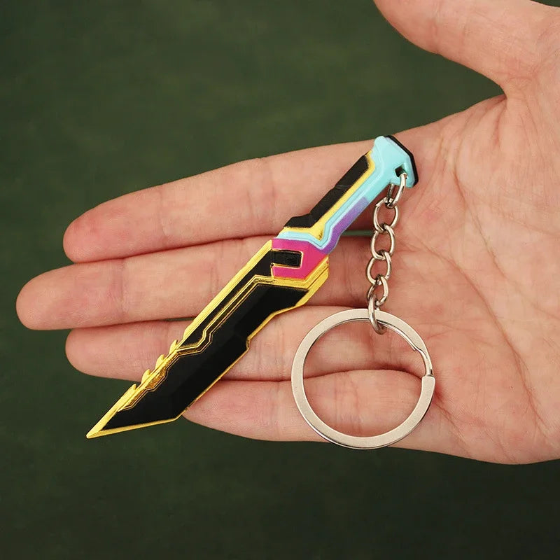 Valorant Melee Reaver 2.0 Karambit Knife Metal M4 Game Peripheral Samurai Sword Alloy Model Keychain Pendant Gifts Toys