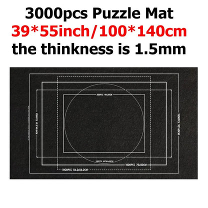 1000~3000pcs Puzzle Storage Mat Roll Up Children Developmental Game Parent-child Interaction Portable Travel-Friendly Bag TMZ