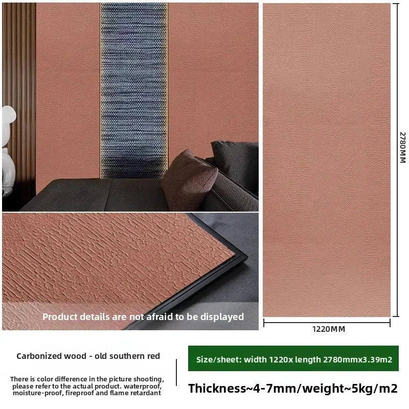 Soft carbonized wood flexible stone bendable panel exterior wall imitation charcoal wood board