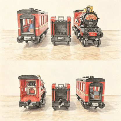 2026 New Classic Train Model Building Block Set DIY Assembly Model Adult Christmas Gift Creative Collectible Toy