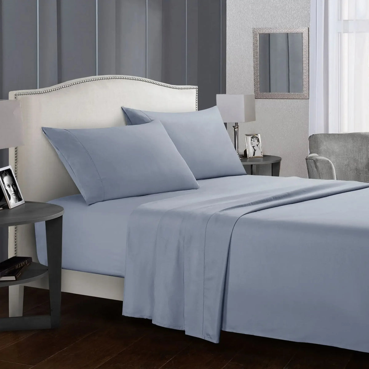 Solid Color Soft Brushed Bed Set Fitted Sheet Flat Sheet Pillowcase Bedding Set Bed Sheet Twin Full Queen CA King 3/4 Pieces