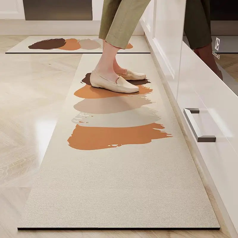 VIKAMA Kitchen Door Steps Water-Absorbing Oil-Absorbing Non-slip Foot Carpet Diatomite Bathroom Water-Absorbing Floor Mats