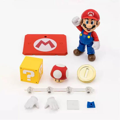 In Stock Bandai Super Mario Bros Model Kit Genuine SHF Mario Anime Action Figure Collection Finished Model Boy Toy Birthday Gift