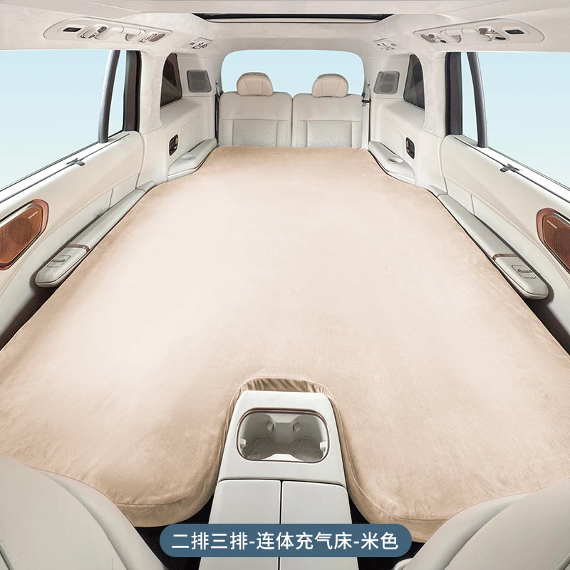 For Lynk & Co 900 2025 2026 Car Inflatable Mattress Suede Trunk Inflatable Travel Bed Sleeping Rest Cushion Camping Mattress