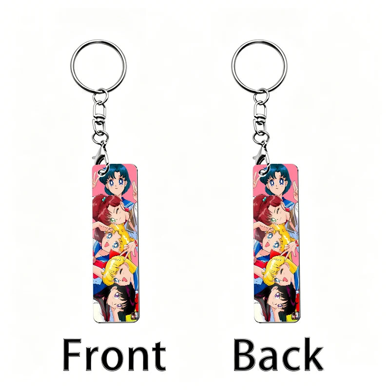 Sailor Moon Acrylic Keychain Backpack Anime Figures Two-dimensional Peripheral Keyring Pendant Decorative Ornament Keychains