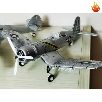 1/48 WWII Fighter Model Pirate Mustang Spitfire Hurricane BF109 4D Assemble Aircraft Plastic DIY Airplane Toy Building Kits