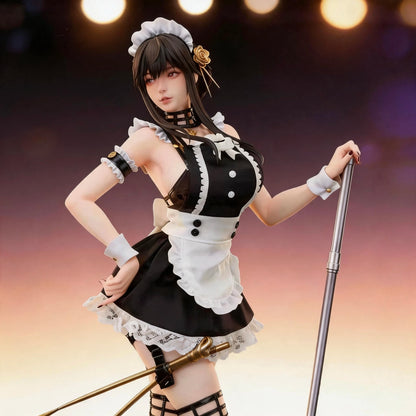 37cm 14.5 inch Anime Maid outfit Yor Forger Figures Pvc Statue Desktop Ornamen Collection Statue Model Decoration Room Desk Toys