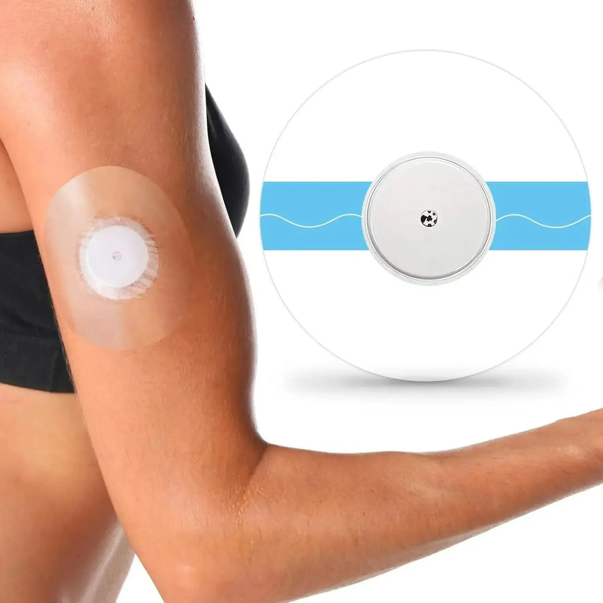 20/50 Packs Freestyle & Libre 3 Sensor Stickers: Waterproof, 14-Day Wear Adhesive Patches, Hypoallergenic, Latex-Free