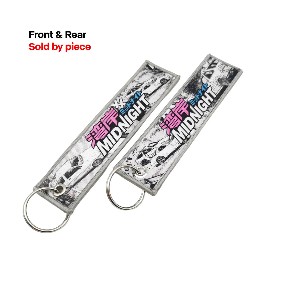 Car Motorcycle Keychain Japan JDM Style Embroidery Keyrings For Women Men Key Ring Key Strap Tow Holder Gift Pendant Accessories