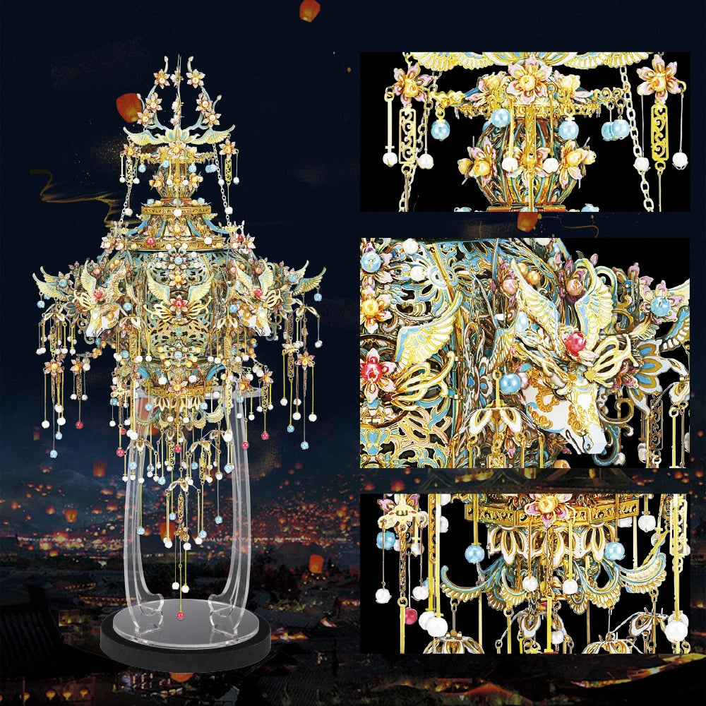 Piececool 3D Puzzles for Adult Boneless Lantern Assembly Model Kits DIY Set Jigsaw Brain Teaser for Collection Best Gifts