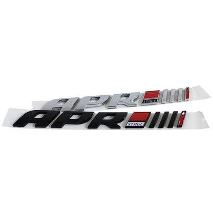 3d ABS  Chrome Black Logo APR Emblem Letters Car Trunk Badge Decal For A4 A5 S4 B8 A3 A7 APR Sticker Accessories