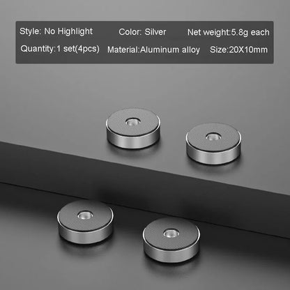 4pcs HiFi Audio Speaker Amplifier CD Player Aluminum Alloy Shock Absorber Foot Pad Damping Feet Chassis Stand Isolation Spike