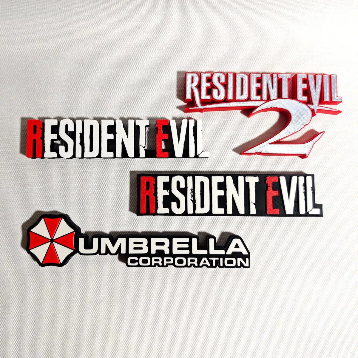 Resident Evil Magnetic Logo Stand Fridge Sticker 3d Desktop Ornament Umbrella Corporation Game Display Decor For Adult Game Fans