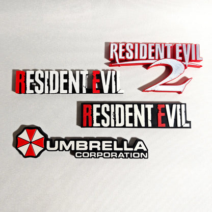 Resident Evil Magnetic Logo Stand Fridge Sticker 3d Desktop Ornament Umbrella Corporation Game Display Decor For Adult Game Fans
