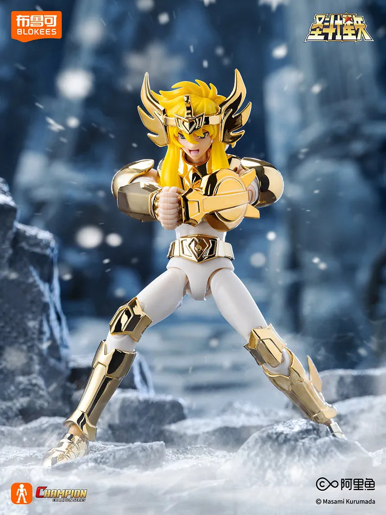 In Stock Blokees Saint Seiya Transcendence Edition Sagittarius Cygnus Electroplating Version 40th Anniversary Assembly Model