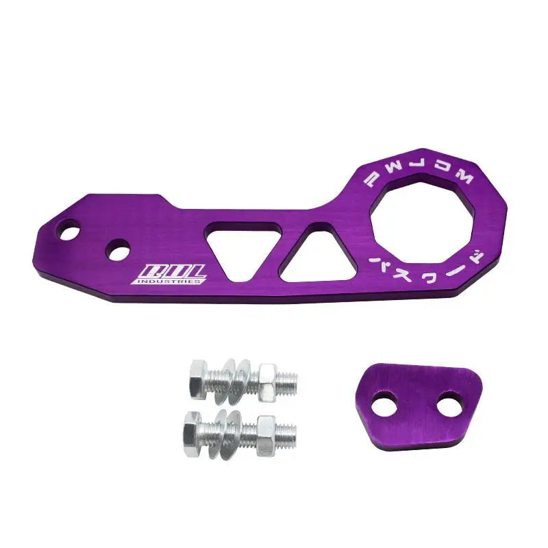 ✔JDM Style Universal Car Rear Tow Hook, CNC Machined Aluminum Alloy Tow Hook with Mounting Brackets & Bolts