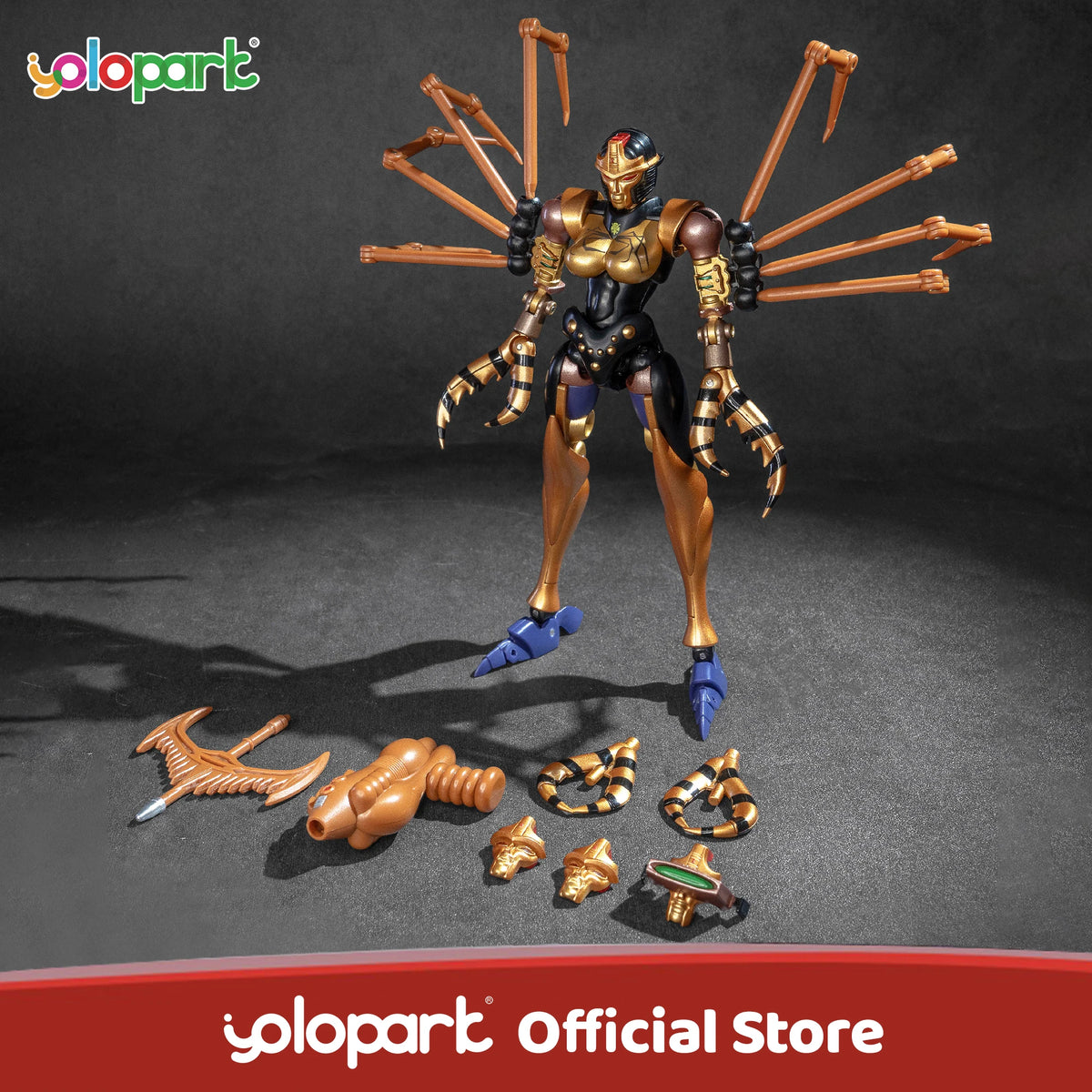 YOLOPARK Transformers AMK Series 16.5cm BEAST WARS Blackarachnia Predacons Model Toy