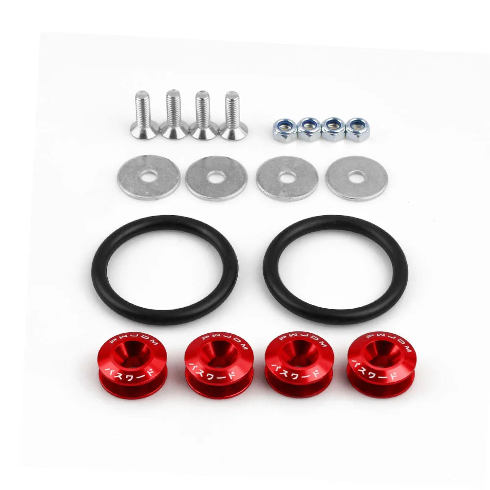 Aluminum JDM Quick Release Fasteners Bumper For Car Trunk Fender Hatch Lids Kit