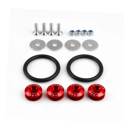 Aluminum JDM Quick Release Fasteners Bumper For Car Trunk Fender Hatch Lids Kit
