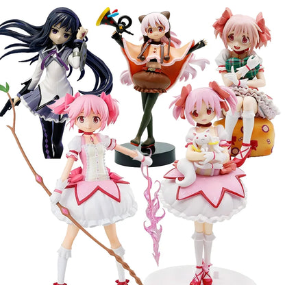 Puella Magi Madoka Magica Anime Figure Kaname Madoka Akemi Homura Momoe Nagisa Decoration Action Figurine Collecting Toys Gifts
