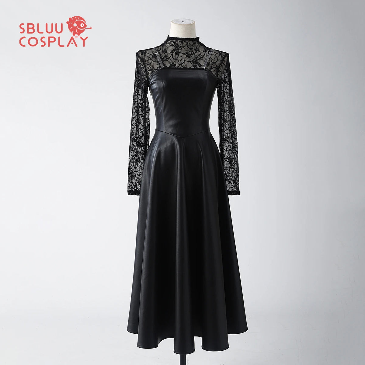 SBluuCosplay Osaragi Cosplay Costume Black Stretch Leather Dress R-Quality Christmas Halloween Cosutme