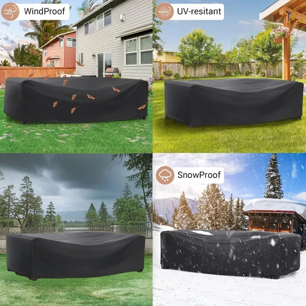 500 Size Outdoor Patio Home Cover, Garden Patio Balcony Sofa, Chair Table Coffee Table Cover, Protection Single Sofa Chair Cover