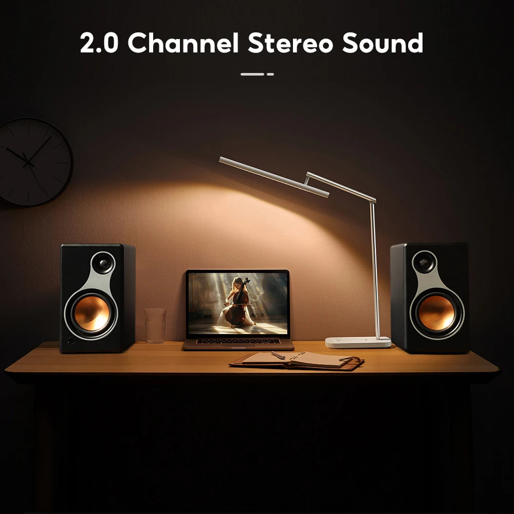 AIYIMA S500 Classic Bookshelf Speaker Bluetooth Wireless 120W Hifi Active Speakers For Home Computer Game Coaxial Optical RCA