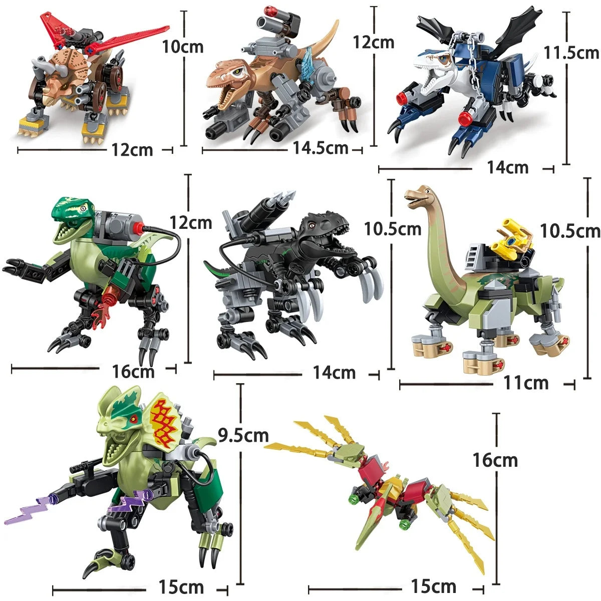 Tyrannosaurus Jurassic War Mecha Model Building Blocks City Dinosaur Robot Park Brick Figures Toys Children Boys Gift