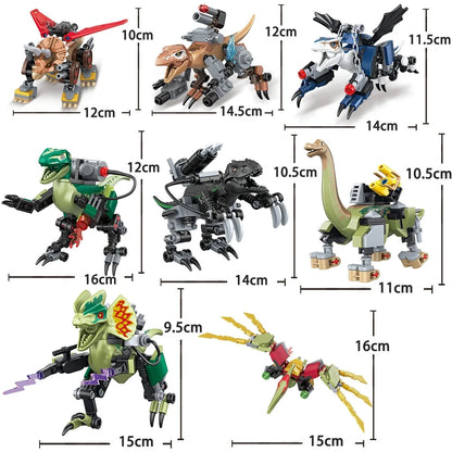 Tyrannosaurus Jurassic War Mecha Model Building Blocks City Dinosaur Robot Park Brick Figures Toys Children Boys Gift
