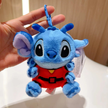 Genuine Disney Kawaii Winnie the Pooh Plush Doll Stitch Lotso Toy Story Cartoon Stuffed Anime Keychain Pendant Toys Kids Gift